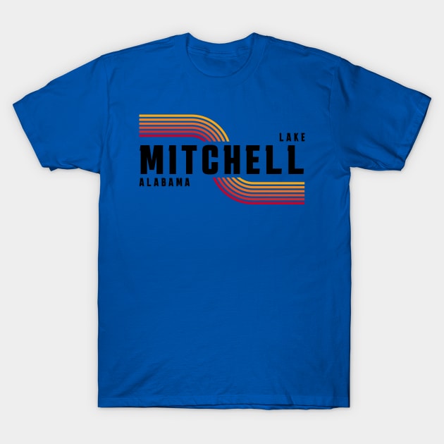 Lake Mitchell 80's Retro T-Shirt by Alabama Lake Life